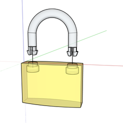 lucchetto.png Free STL file Keychain and Love lock that can be locked once・3D printer model to download