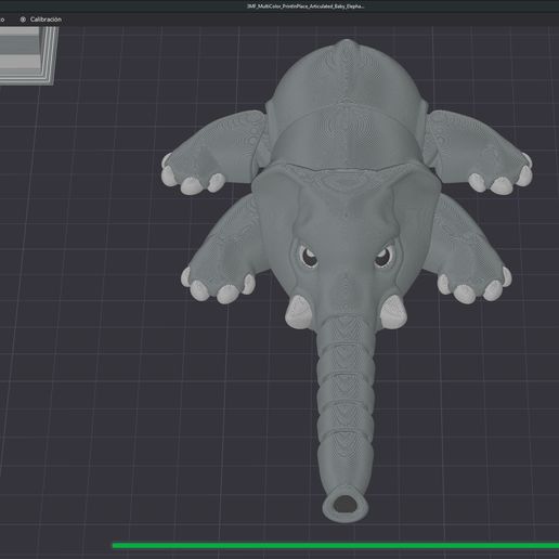 bambustudio_printinplace_articulated_elephant_v06.jpg Print In Place Articulated Baby Elephant