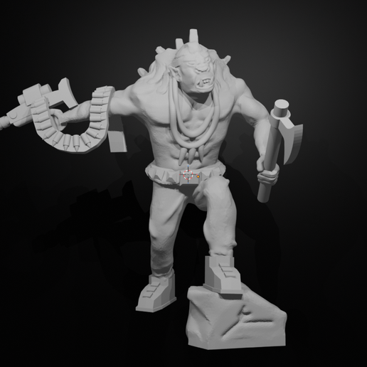 Tomahawk Wielding Ork 3D model