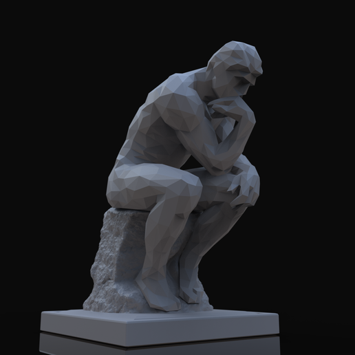 🗿 The Thinker - abstract・ STL File for ・Cults