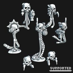 Examples.jpg Файл 3D Техно череп・Шаблон для загрузки и 3D-печати
