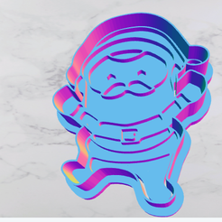 prev2.png STL file Mr. and Mrs. Claus cookie cutters・Model to download and 3D print, josemaciasgto