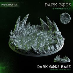 MMF_TEMPLATE_BASE3.jpg 3D file Demon Plague Base - Dark Gods - 130mm AND 60mm round acid base - Pre Supported・3D printing template to download, DarkGods