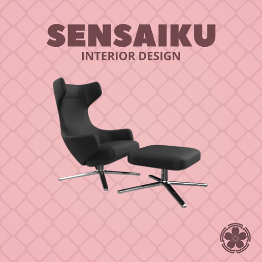 Miniature Replica 1:12 Antonio Citterio 01. Grand Repos Chair for Miniature Dollhouse - 3D Print Instant Download - Miniature Furniture Designer Series