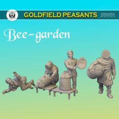 resize-set-22-bee-garden.jpg Файл STL Пчелиный сад (Голдфилдские крестьяне)・Дизайн для загрузки и 3D-печати