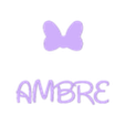 ROUGE.stl luminous box Minnie castle first name AMBER