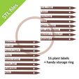 etsy-view32.jpg Garden plant markers, VEGETABLES, Set#3, garden labels, set of 16 with a storage ring