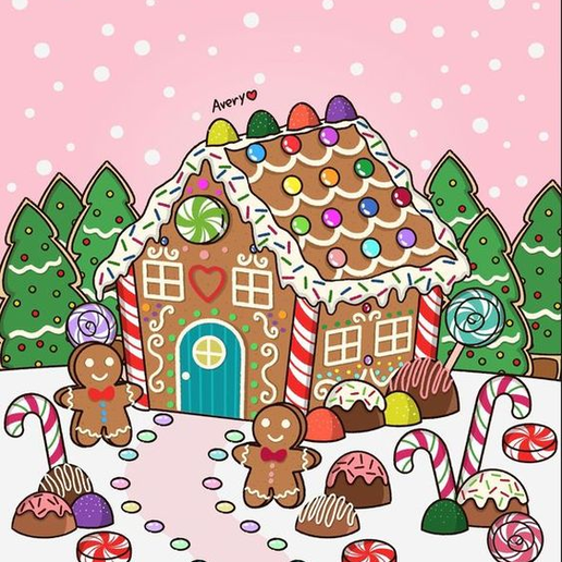 cartoon gingerbread house images