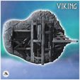 5.jpg Ruin of a Viking wooden building with rounded roof and destroyed door (14) - North Northern Norse Nordic Saga 28mm 15mm Medieval Dark Age