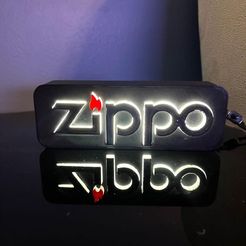 zippo.jpeg Archivo STL Lámpara led Zippo・Objeto de impresión 3D para descargar