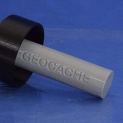 DSC_0055ret.jpg Free STL file Geocache Container - Pole Cap・3D printer model to download