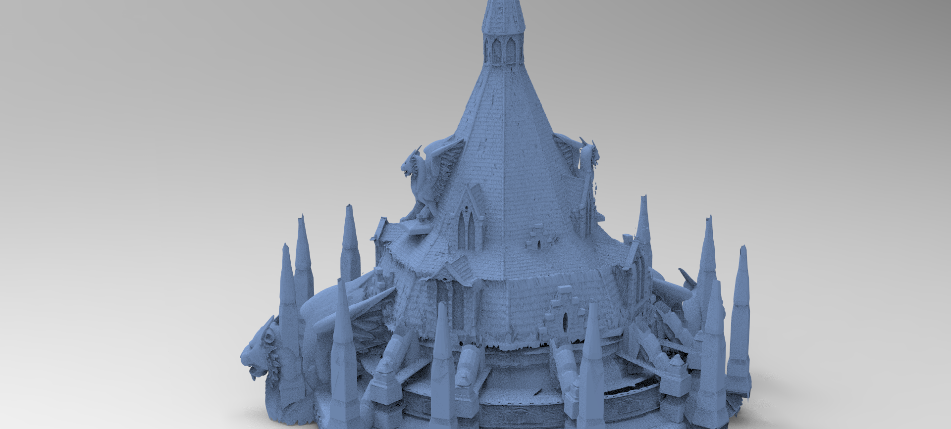 untitled.544.png OBJ file Medieval Lion Tower short・3D printable model to download, aramar