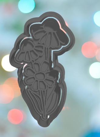 Daisy Floral Bouquet Cookie Cutter