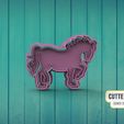 caballo-entero.jpg Fichier STL Cheval Cheval Découpeur de biscuits・Modèle à télécharger et à imprimer en 3D