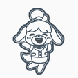 SSDD.png STL file ISABELLE 1 - COOKIE CUTTER / ANIMAL CROSSING・3D printable model to download