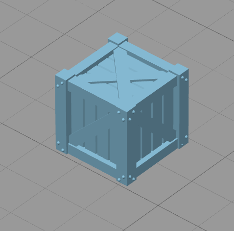 Wooden_Crate_T1.PNG Descargar archivo STL Juego de esparcimiento de caja y barril de madera • Modelo para imprimir en 3D, BumbleBrush