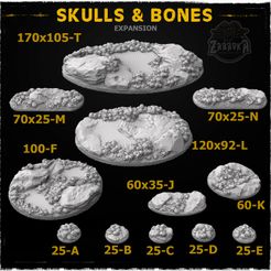 SKULLS & BONES EXPANSION 170x105-T 25-B 25-C 25-D 25-E Skull and Bones Base toppers