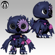 ~Crowly-Render-1.png Crowly - Articulé - Peluche corbeau