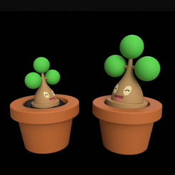 Capture d’écran 2018-01-08 à 12.15.22.png Download free STL file Bonsly with Flower Pot • Design to 3D print, Philin_theBlank
