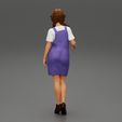 Girl1-0028.jpg Young woman in denim overalls 3D Print Model