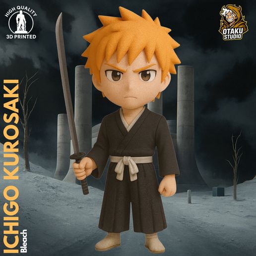 🎨 Chibi Ichigo Kurosaki - Bleach Fan Art 3D Model・ STL File for 3D ...