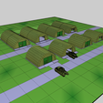 Hangars.png Fichier STL gratuit Hanguar militaire・Plan imprimable en 3D à télécharger