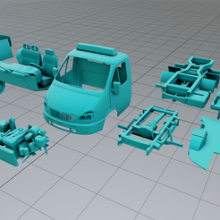 AAAAAAAAAAA.png Archivo STL FURGONETA GACELA GAZ 3302 V・Diseño de impresora 3D para descargar