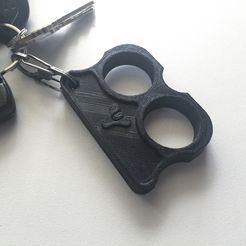 destiny_keychain.jpg Free 3D file Destiny Knuckle Duster Keychain・Object to download and to 3D print