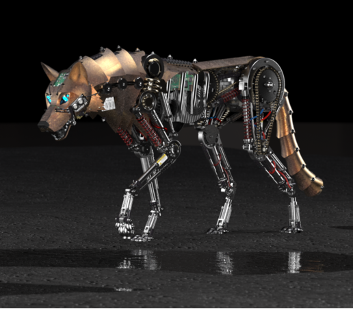 🐺 Wolf mechanical robot・Free 3D File for ・Cults