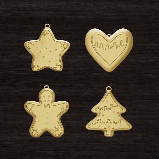 Festive 3D Printable Christmas Ornaments 3D model