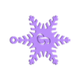 P.stl Snowflake ornaments with letters