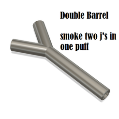db-3.png Fichier STL gratuit Double barrel (Fumer deux en une seule fois)・Plan à télécharger et à imprimer en 3D
