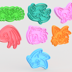 Screenshot_3.png 3D file Sonic the Hedgehog cookie cutter set of 7・3D printable model to download