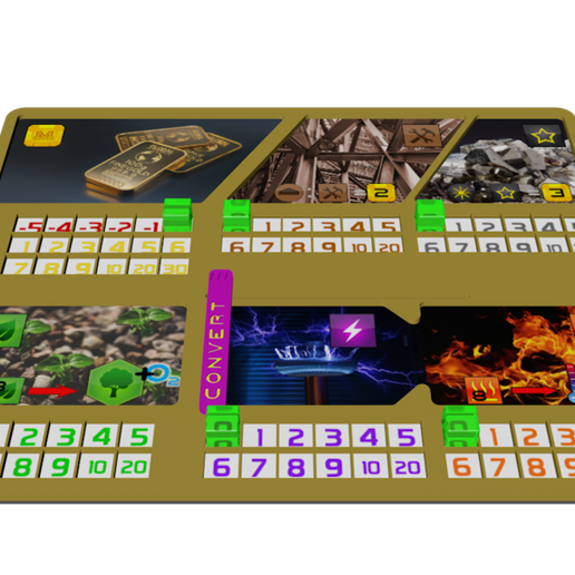 TM player board 20x16cm (7.87x6.3in) - 3D model önizlemesi