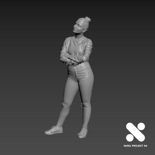 People 105 Women Female Girl Scale 1:64 3D model