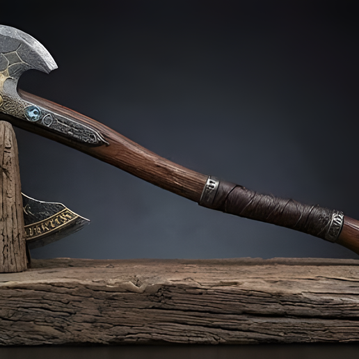 God of War Leviathan Axe Figurine | Kratos Axe Statue