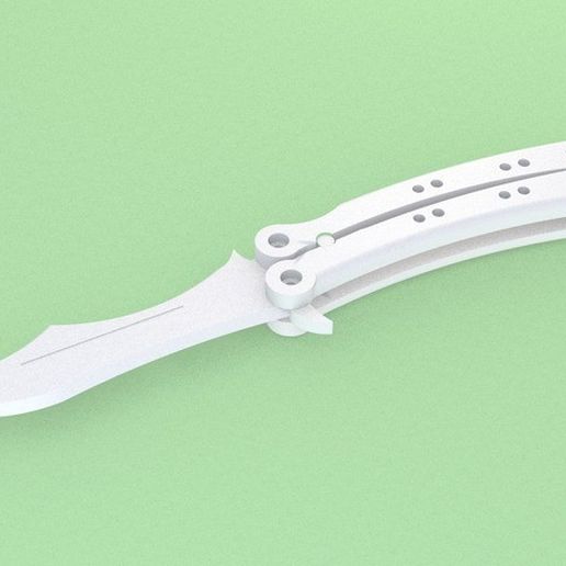 Butterfly knife very good for tricks 3D model