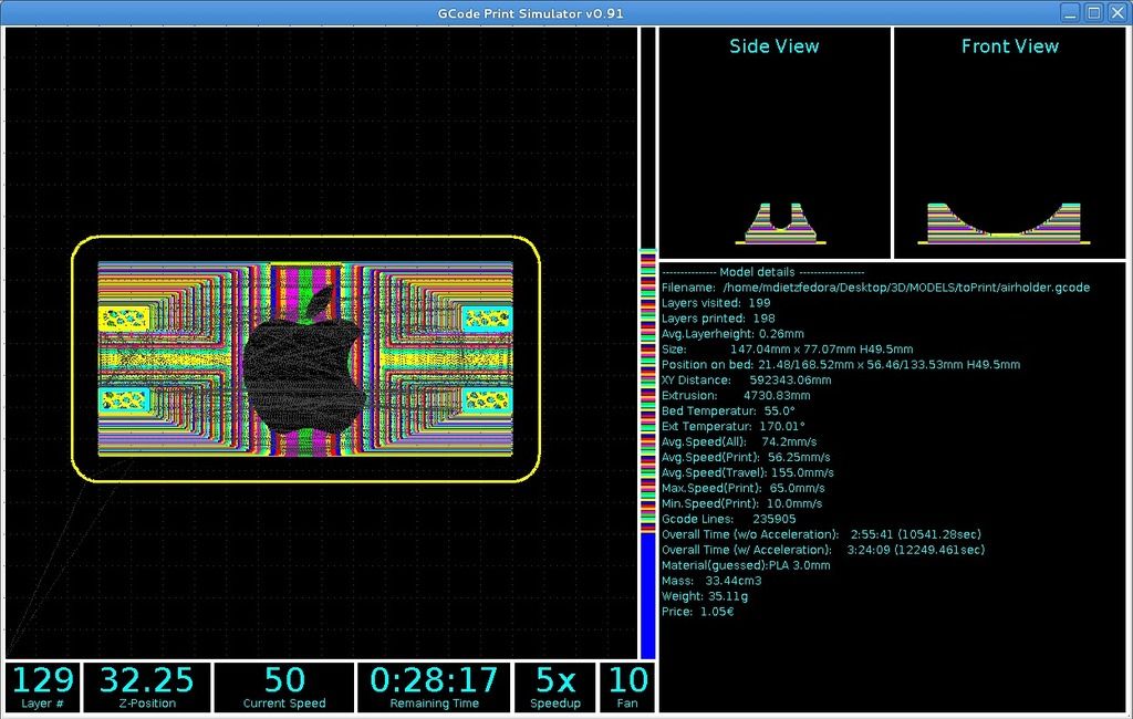 Archivo STL gratis Simulador de impresión GCode・Diseño de impresora 3D ... - Screenshot From 2013 04 01 010135