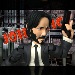 7.png Archivo STL John Wick・Idea de impresión 3D para descargar