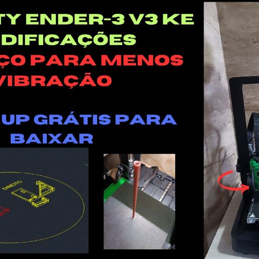 Creality Ender-3 V3 KE nderungen Verstrkung fr weniger Vibrationen.Kostenlos  3D Datei fr 3D-DruckCults