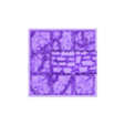1X1 half wall end.stl terrain, tile, rpg, 28 mm, d&d, Dungeon set 1 (Quick tiling system)