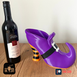 2.png WITCH SHOE WINE BOTTLE HOLDER - NO SUPPORTS - 3MF