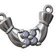 Small-square-cluster-Holding-hands-hug-diamond-pendant-charm-10.jpg Racimo de diamantes cuadrados de la mano colgante modelo de impresión 3D