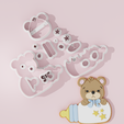 Mpimpero-Arkoudaki.png Bear Baby Bottle #1 Cookie Cutter