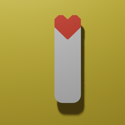 b2.png Free STL file Origami heart bookmark・3D print design to download