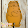 1223-Osos-escandalosos-Pardo-gafas-cults.png Cookie Cutter Outrageous Brown Bears with dark glasses