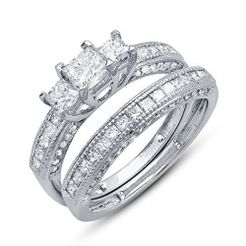 1.jpg STL file Artistic Jewelry 3D CAD Design Of Bridal Ring Set・Design to download and 3D print