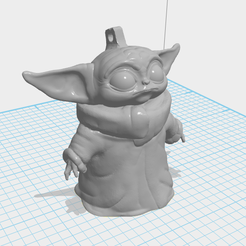 yoda_keychain.png Download free STL file Remix Baby Yoda as keychain or earring. Credit to jamesjenuwine • 3D print template, ToriLeighR