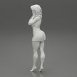 Girl-0012.jpg Woman Posing In mini Dress With Both Hands On Her Face 3D print model