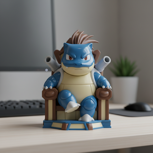 68.png Blastoise — Pokémon anime mini statue Popular Style anime display statue anime figurine 3D Printable STL File figurine